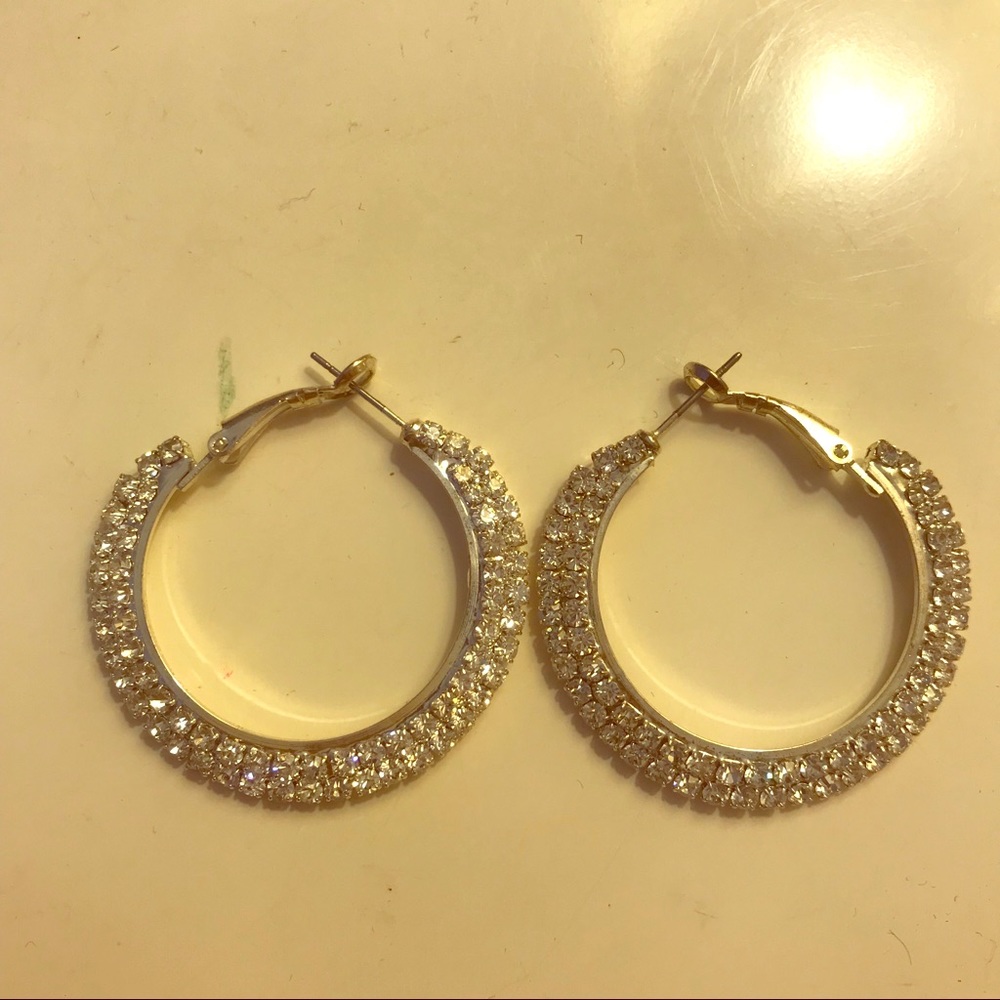 Beautiful fake diamond earrings